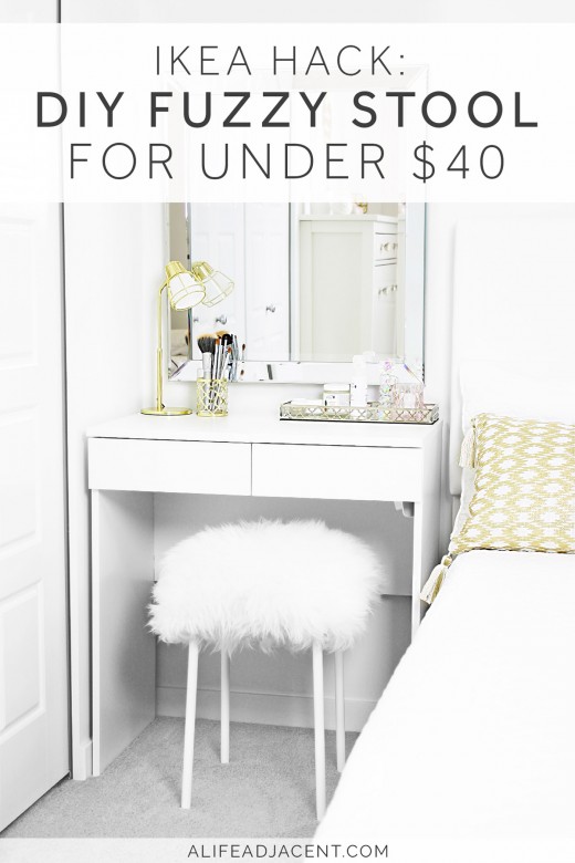 Fluffy stool for vanity hot sale