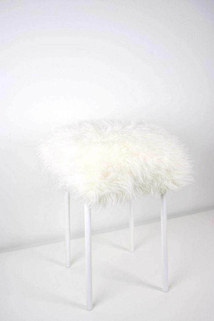 IKEA Hack: DIY Fuzzy Stool (Without the Outrageously High Price) - A ...