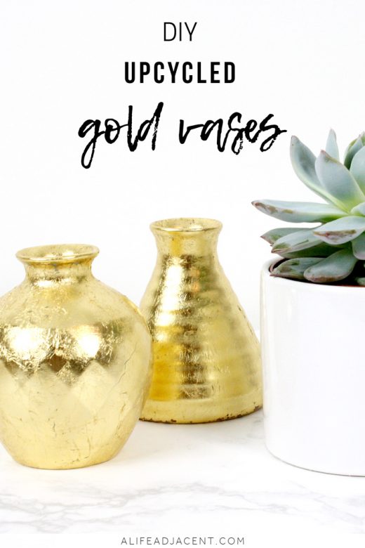 DIY gold leaf vases IKEA hack