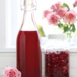 Large batch of DIY rose petal vinegar