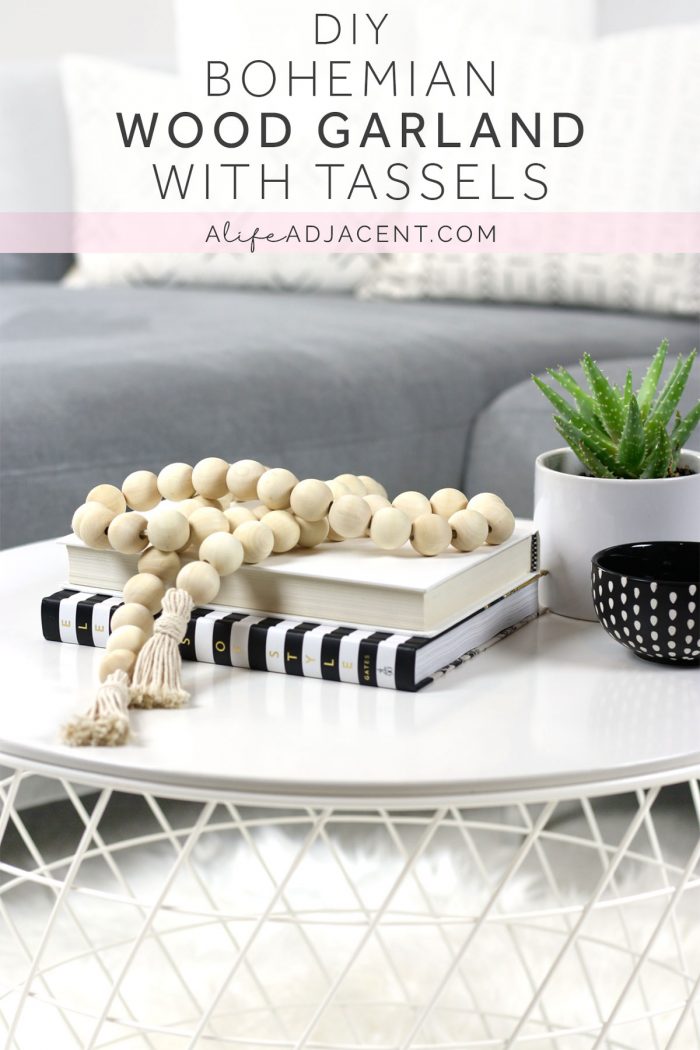 DIY Wood Bead Garland With Tassels A Life Adjacent