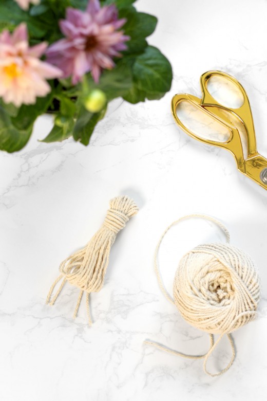 Cotton tassel for DIY wood bead garland