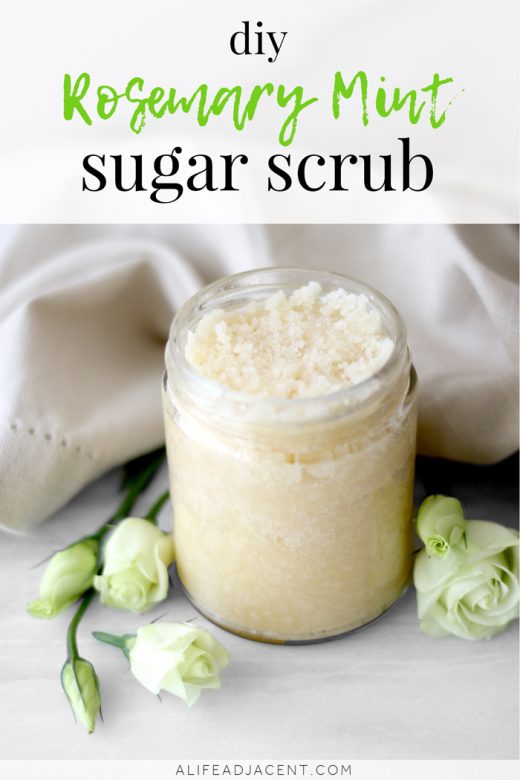 DIY rosemary mint sugar scrub