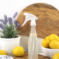 Bottle of DIY glass cleaner without rubbing alcohol
