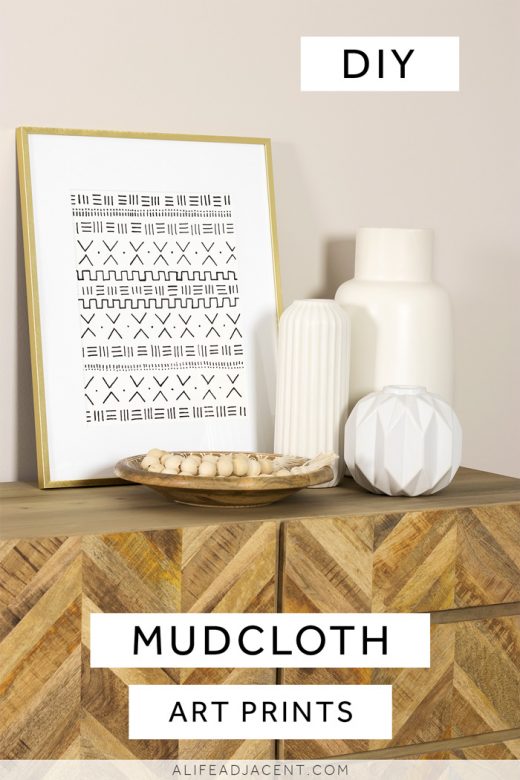 DIY mudcloth art prints