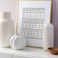 DIY African mudcloth inspired print in gold frame