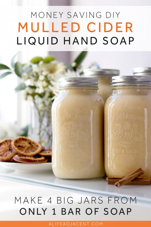 Homemade money saving liquid hand soap from bar soap