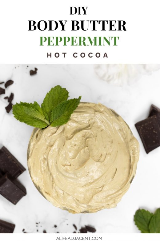 DIY peppermint hot cocoa body butter