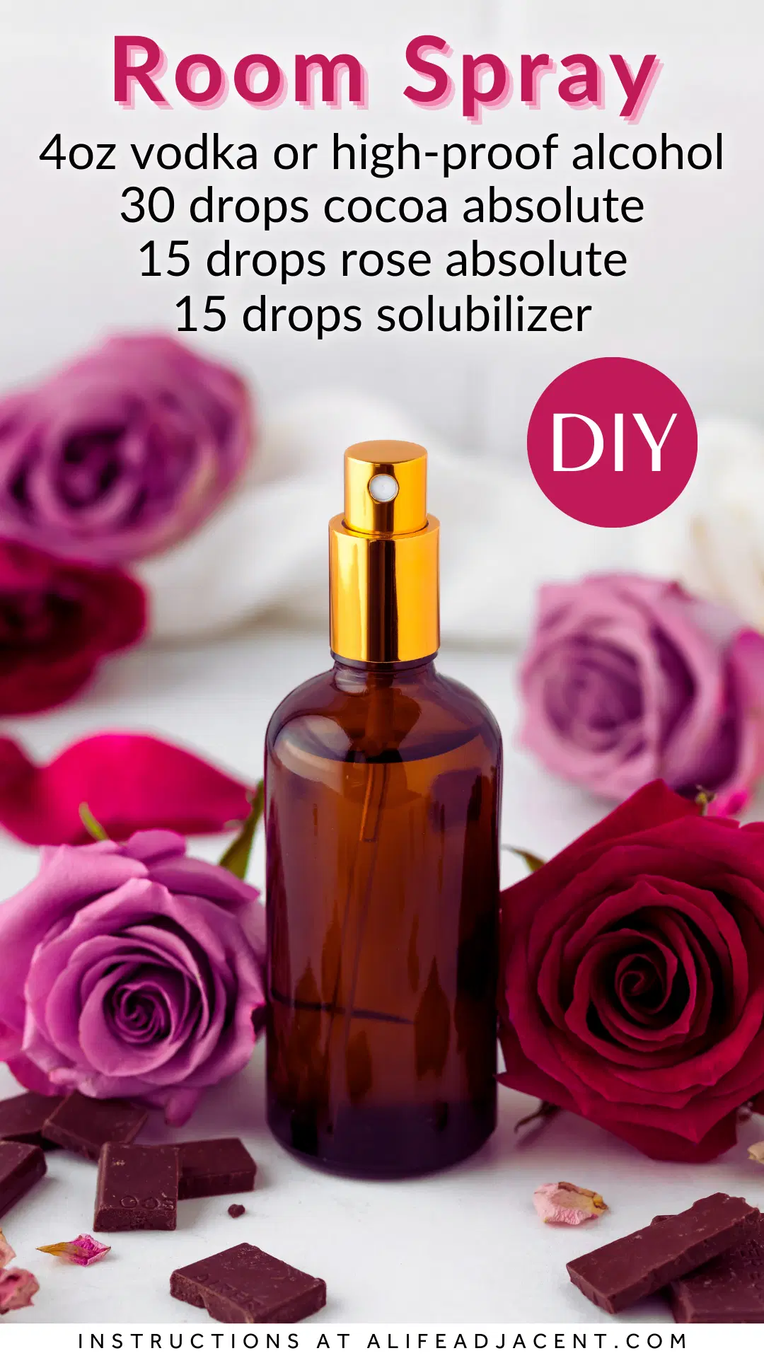 DIY Room Spray for Valentine's Day Recipe Infographic