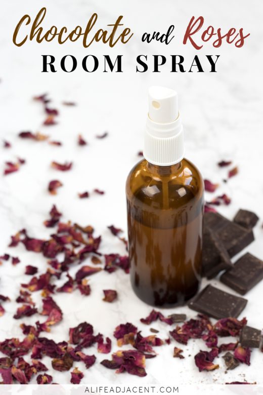 DIY chocolate and roses room spray