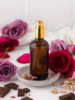 DIY Valentine's Room Spray with Chocolate and Rose Essential Oils