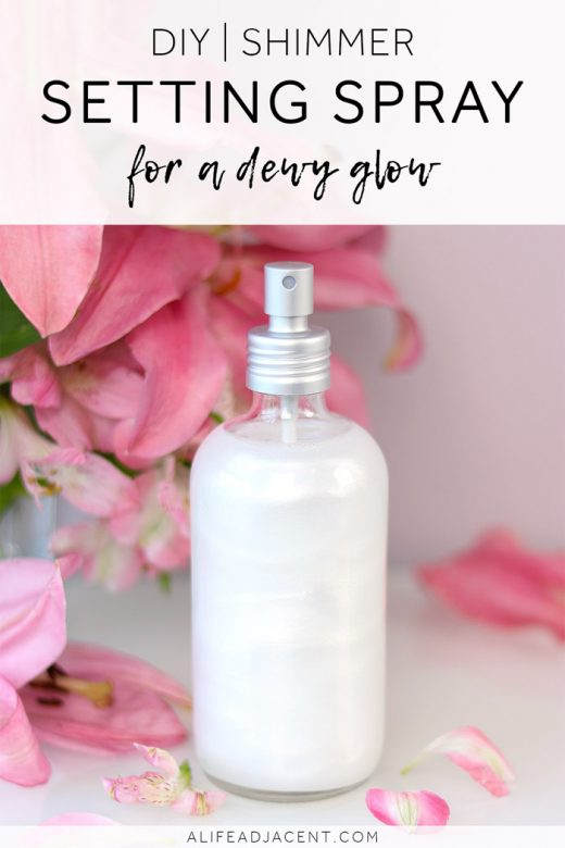 DIY shimmer setting spray