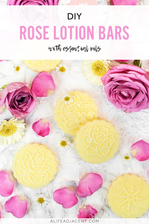 Lotion bars with rose essential oil