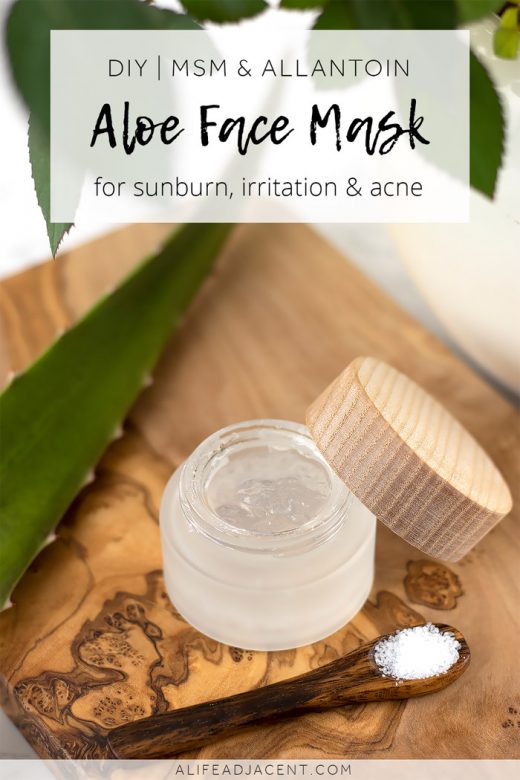 Aloe face mask with MSM and allantoin