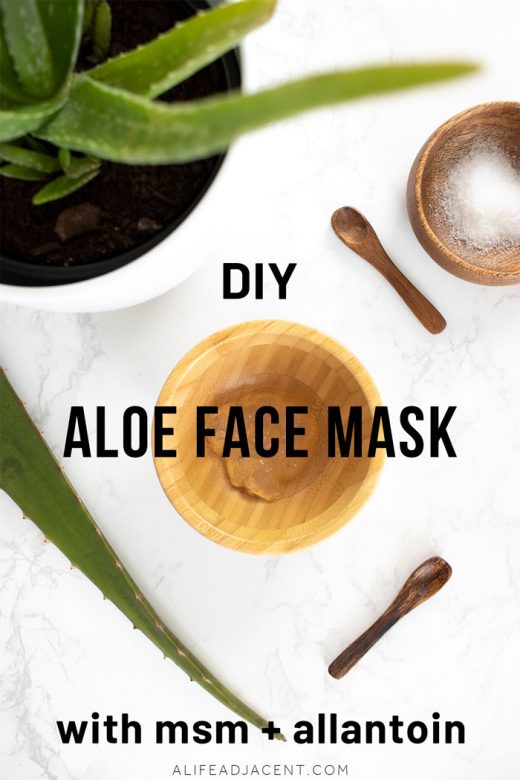 Aloe gel for homemade face mask