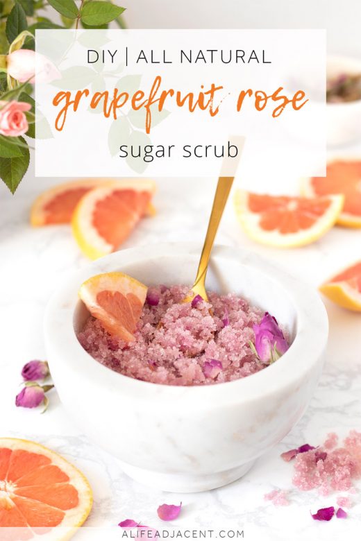 DIY grapefruit sugar scrub