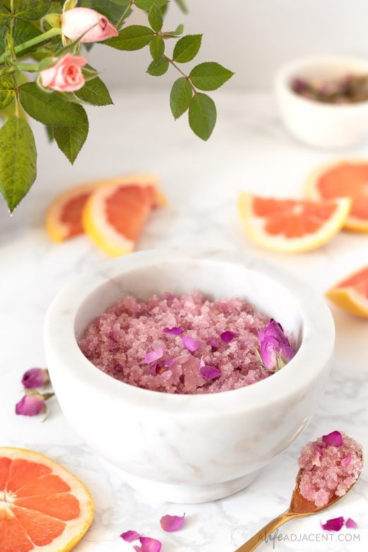 Grapefruit essential oil body scrub