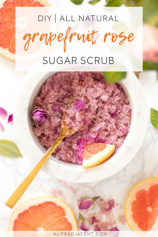 DIY grapefruit sugar scrub