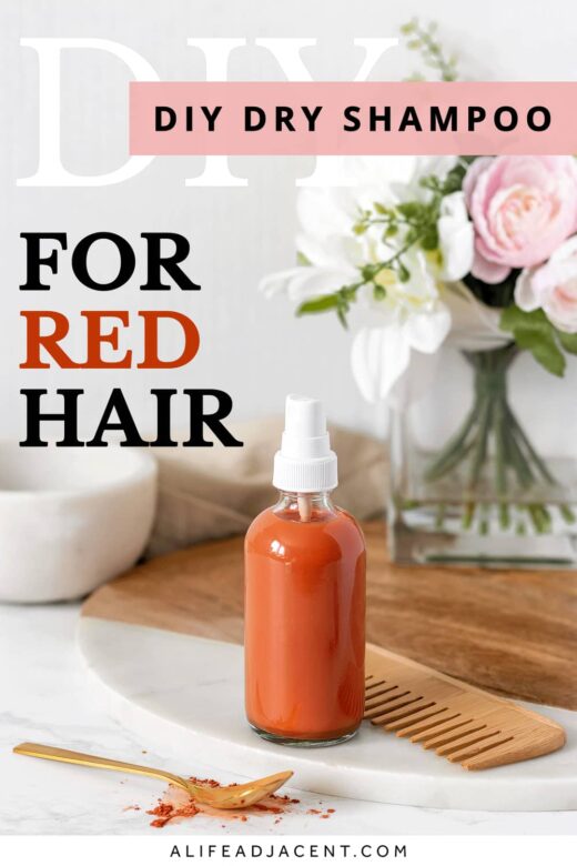 DIY dry shampoo spray for red hair.