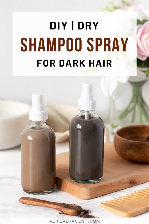 DIY dry shampoo spray for dark hair