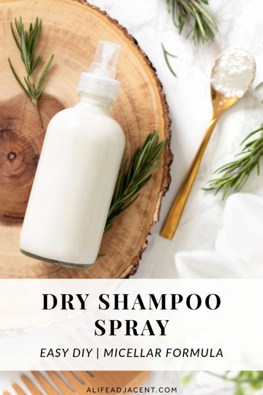 Homemade micellar dry shampoo spray