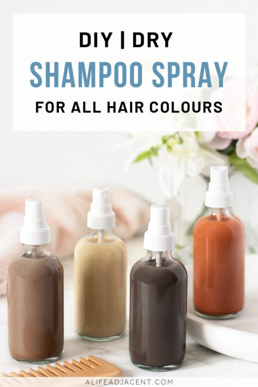 Dry shampoo spray for dark hair, blonde hair or red hair