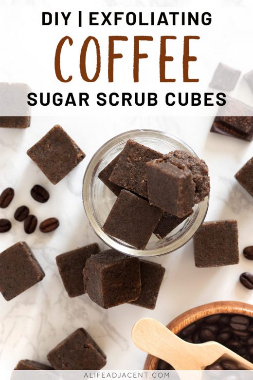 Homemade coffee sugar scrub cubes