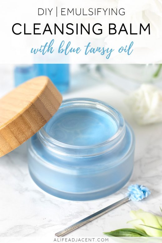 Emulsifying cleansing balm with blue tansy oil