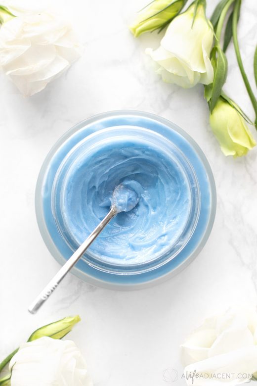 DIY emulsifying cleansing balm with spoon