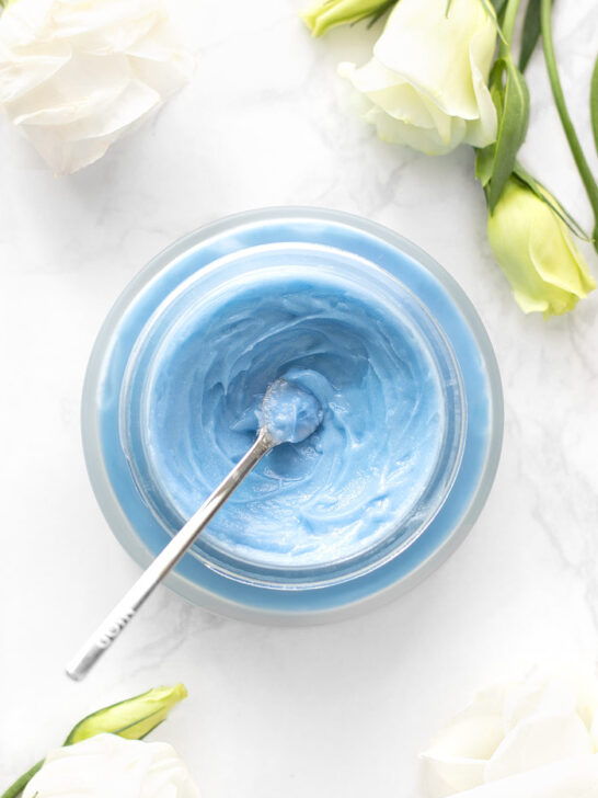 DIY emulsifying cleansing balm with spoon
