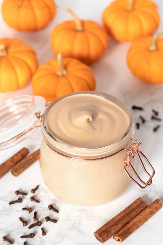 Pumpkin spice body lotion with cloves, cinnamon sticks and pumpkins