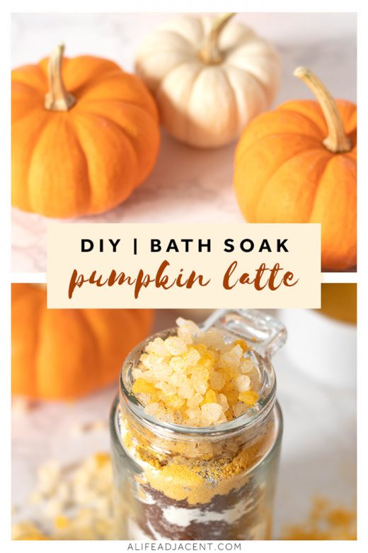 DIY pumpkin spice latte bath soak