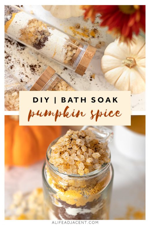 DIY pumpkin spice bath soak