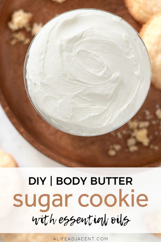 Sugar cookie DIY body butter with essential oils