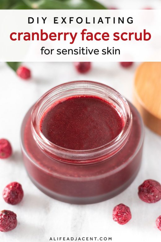 Cranberry face scrub in jar