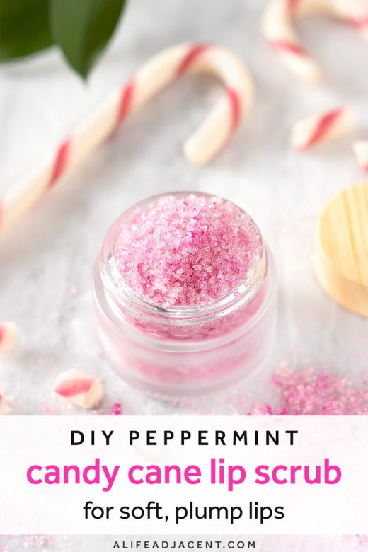 Peppermint candy cane DIY lip scrub