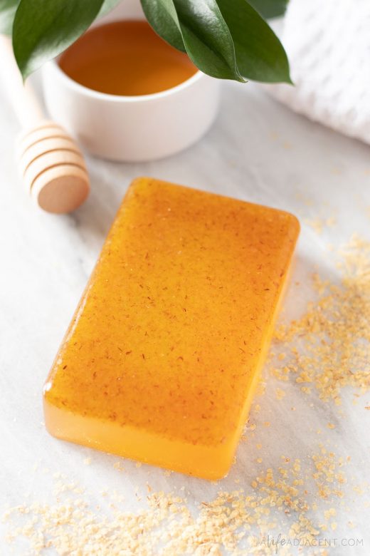 Honey almond scented soap with wheatgerm