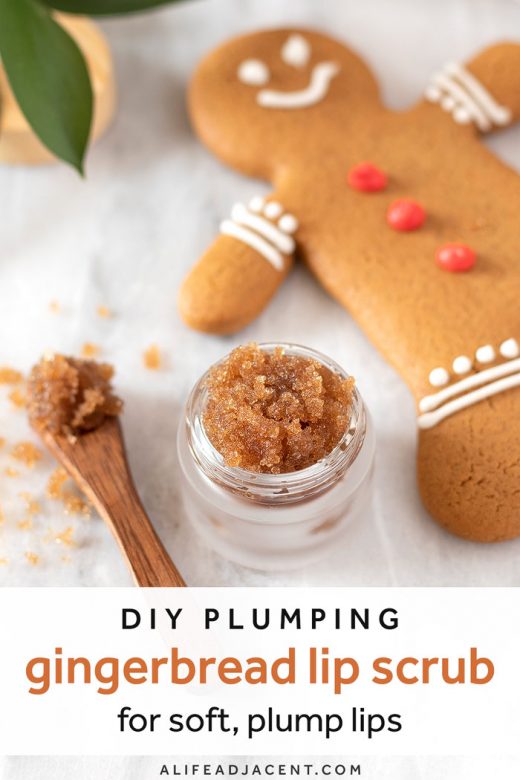 Plumping DIY gingerbread lip scrub