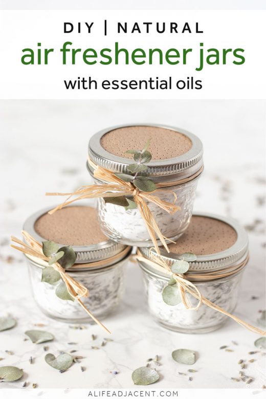 DIY natural air freshener jars with essential oils