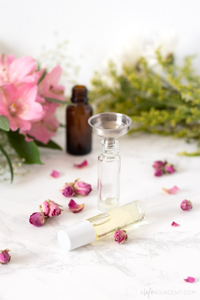 Making homemade cuticle oil with essential oils