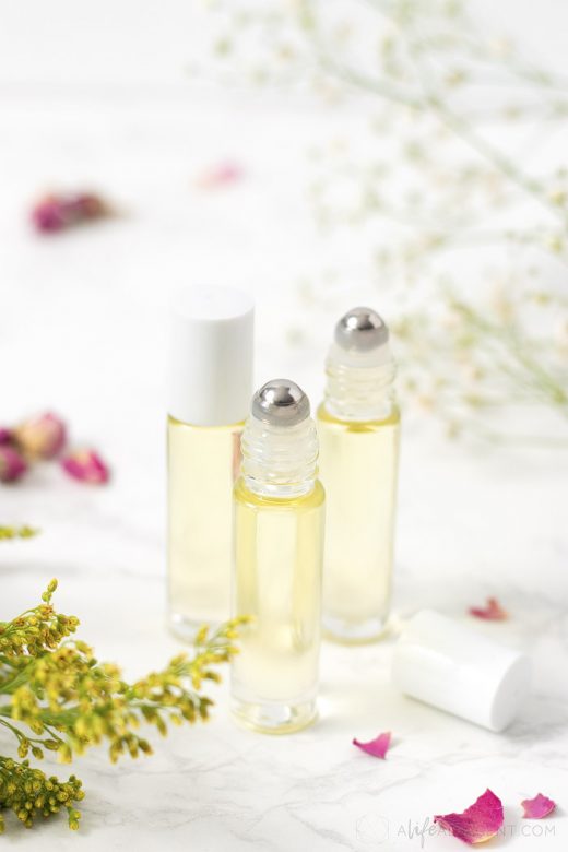 Nourishing nail oil in glass bottles