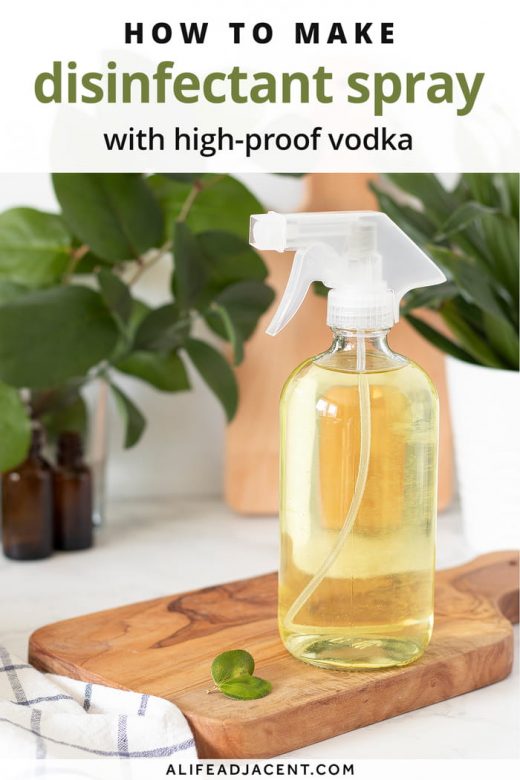 DIY vodka disinfectant spray