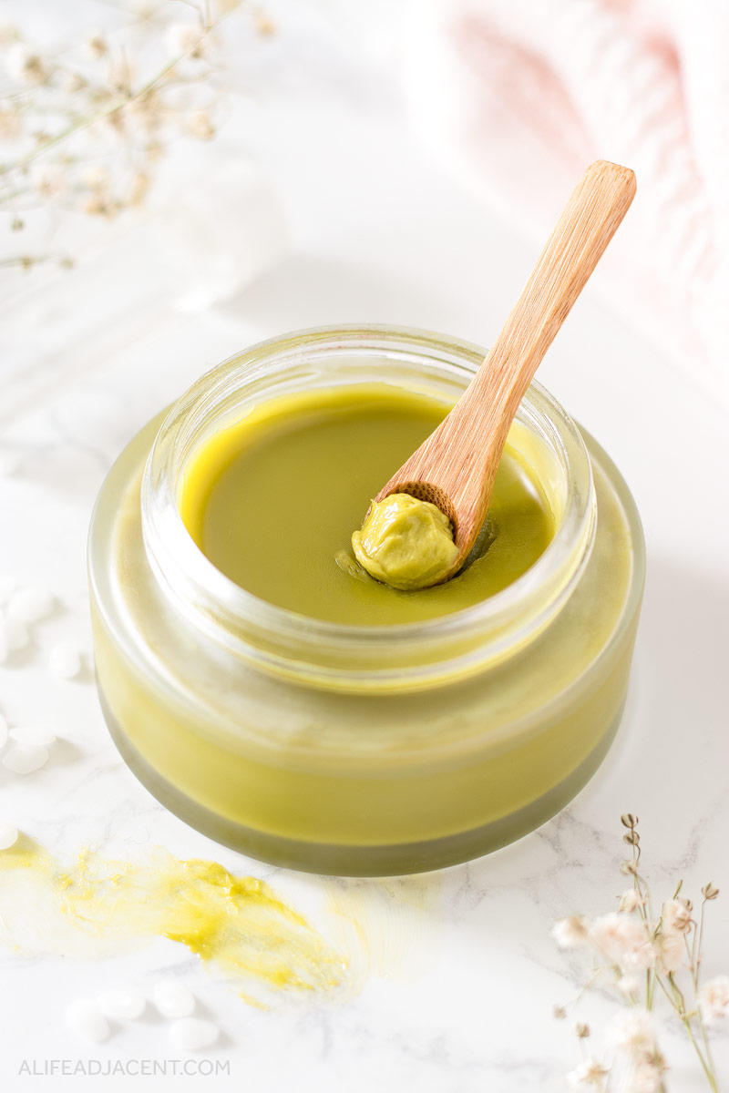 DIY green tea overnight face mask