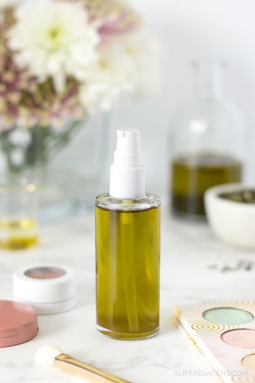DIY precleanse oil cleanser for removing makeup