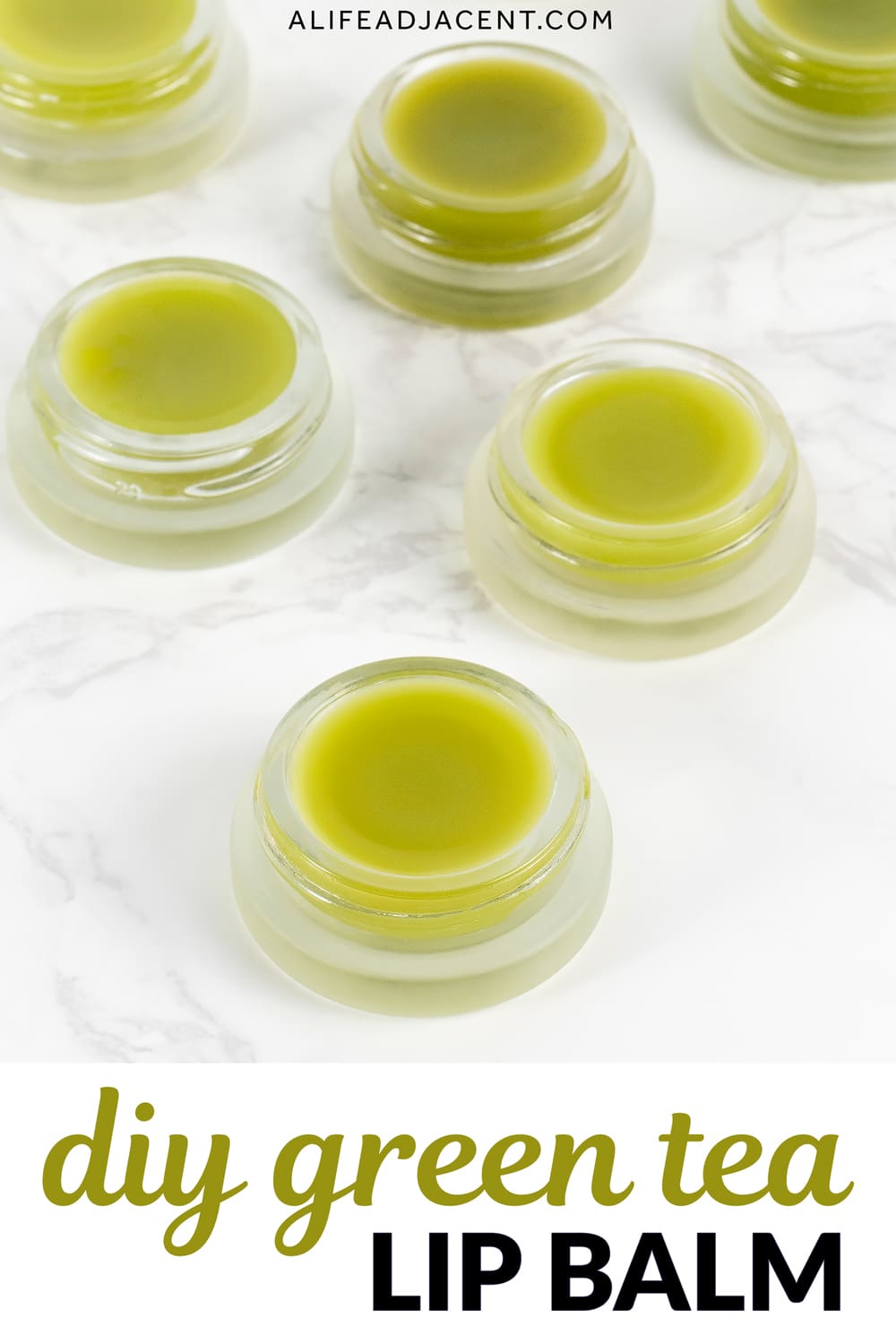 DIY green tea lip balm