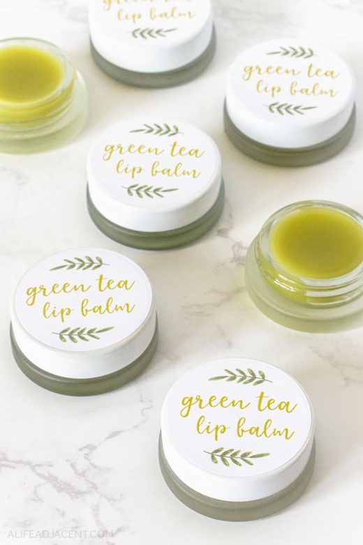 DIY Green Tea Lip Balm (with Printable Labels) - A Life Adjacent