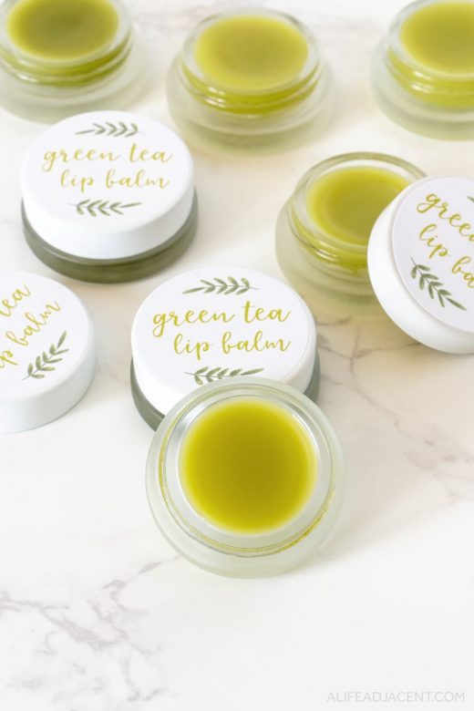 DIY Green Tea Lip Balm (with Printable Labels) - A Life Adjacent