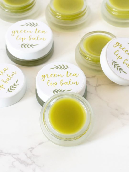 Green tea infused lip balm