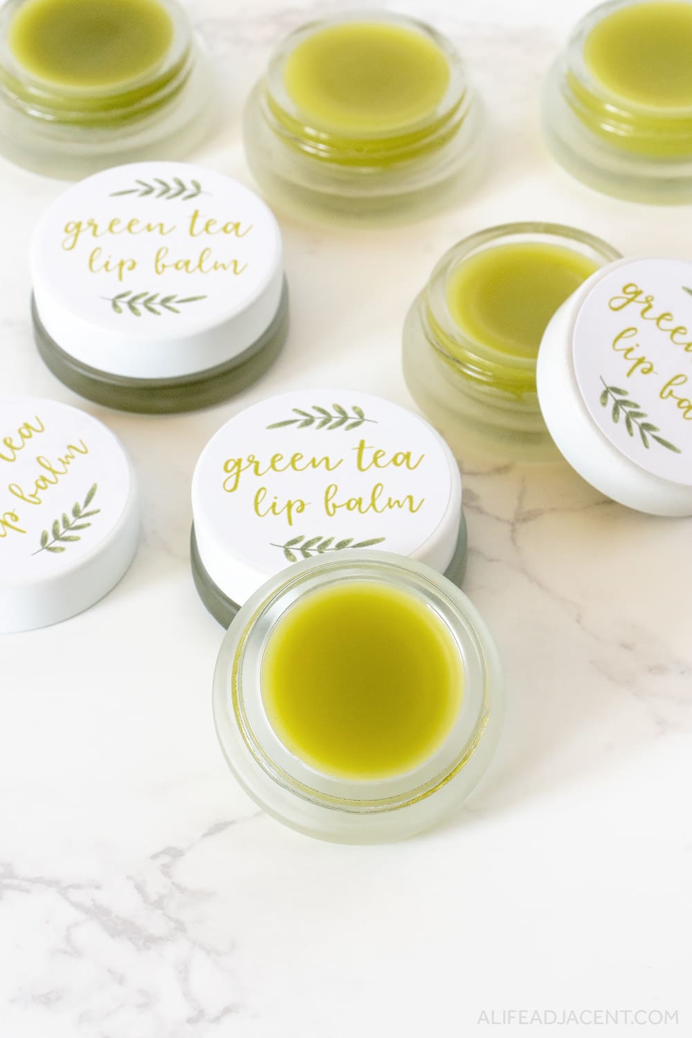 Green tea infused lip balm