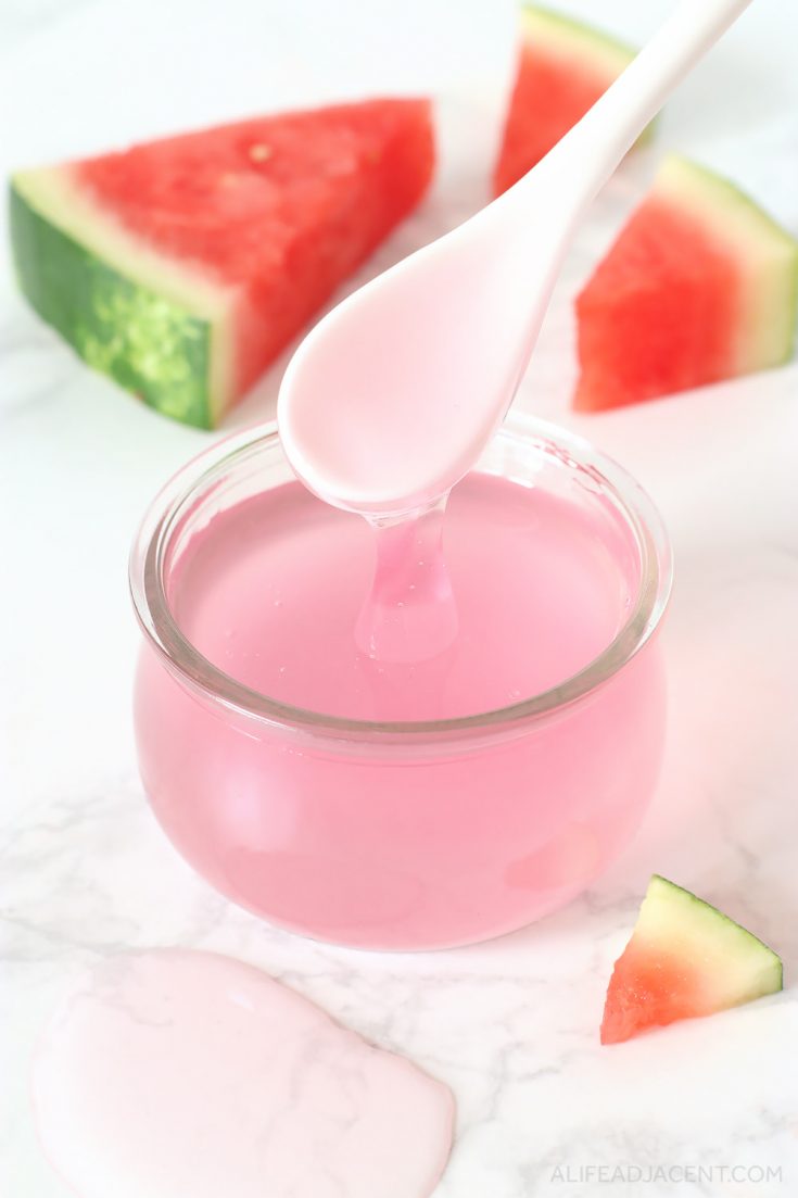 DIY Watermelon Jelly Face Mask